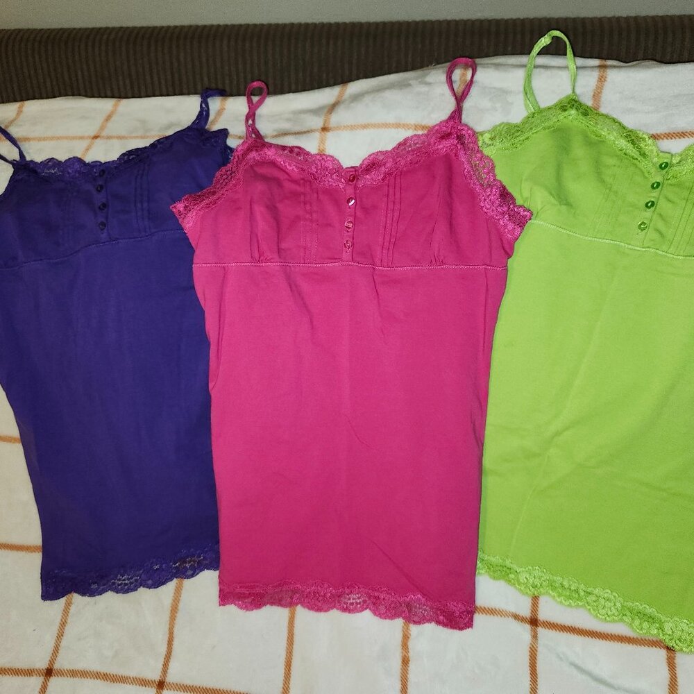 Arizona Jean Company Tank Tops Set of 3; Women's Size Medium